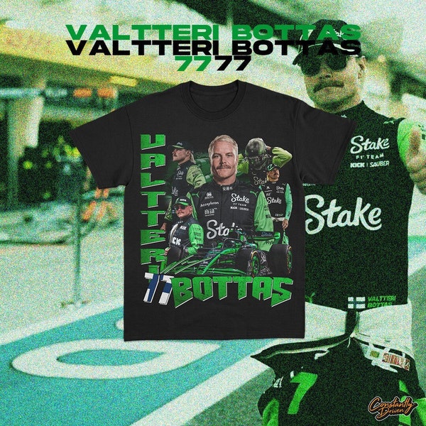 Valtteri Bottas 2024 Formula 1 Graphic T-Shirt | F1 | Kick Sauber F1