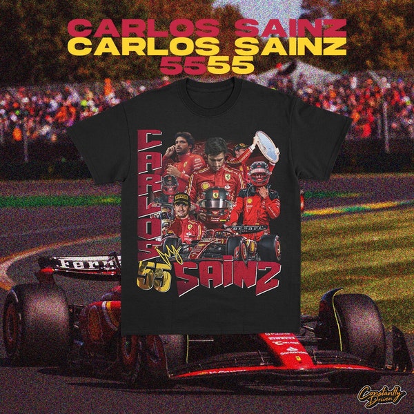 T-shirt grafica Carlos Sainz 2024 Formula 1 / F1 / Ferrari F1