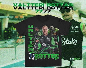T-shirt grafica Valtteri Bottas 2024 Formula 1 / F1 / Kick Sauber F1