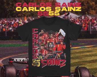 Carlos Sainz 2024 Formel 1 Grafik-T-Shirt | F1 | Ferrari F1