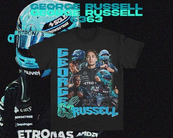 George Russell 2024 Formel 1 Grafik-T-Shirt | F1 | Mercedes F1