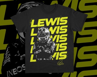 Lewis Hamilton Formula 1 T-Shirt | Mercedes F1 Top | Hamilton 2024 F1 Tee | Lewis Hamilton Mercedes F1 T-Shirt | F1 Graphic Tee