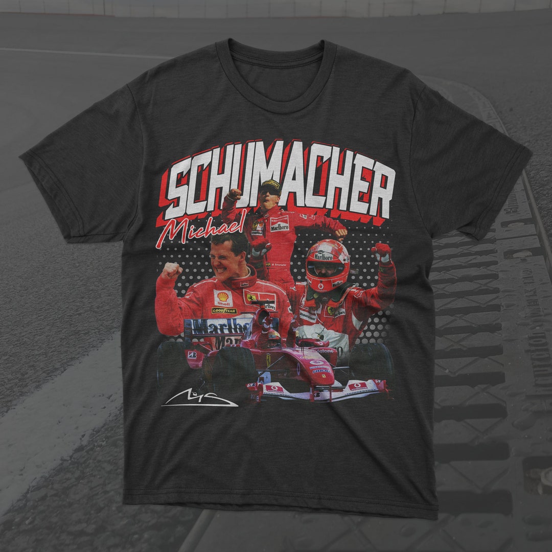 Michael Schumacher Formula 1 Racing Tshirt, F1 Helmet Shirt, Michael