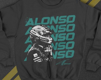 Fernando Alonso Formel 1 Sweatshirt | Aston Martin F1 Pullover | Fernando Alonso Aston Martin Formel 1 Sweatshirt | F1 Sweatshirt Alonso