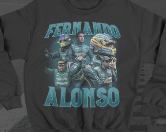 Fernando Alonso Formel 1 Sweatshirt, Aston Martin F1 Pullover, Alonso Aston Martin Formel 1 Sweatshirt, F1 Sweatshirt Alonso