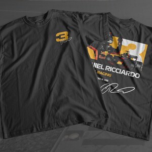 Daniel Ricciardo Formula 1 Racing Graphic T-Shirt, 2023 F1 Racing Shirt, Motorsport Clothing F1, Red Bull Racing F1 Bootleg T-Shirt