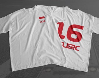 Charles Leclerc 16 Formel-1-T-Shirt, Scuderia Ferrari Leclerc F1-Shirt, 2023 F1-Shirt, Ferrari F1-T-Shirt, CL16-T-Shirt