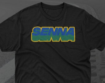 Ayrton Senna Formel 1 Racing T-Shirt, Senna Logo F1 Shirt