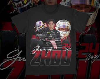 Zhou Guanyu Formel 1 Grafik-T-Shirt, F1 2024 Vintage-Hemd, Guanyu ZhouAlfa Romeo Formel 1 T-Shirt, Zhou Guanyu F1 Top, F1 Geschenke