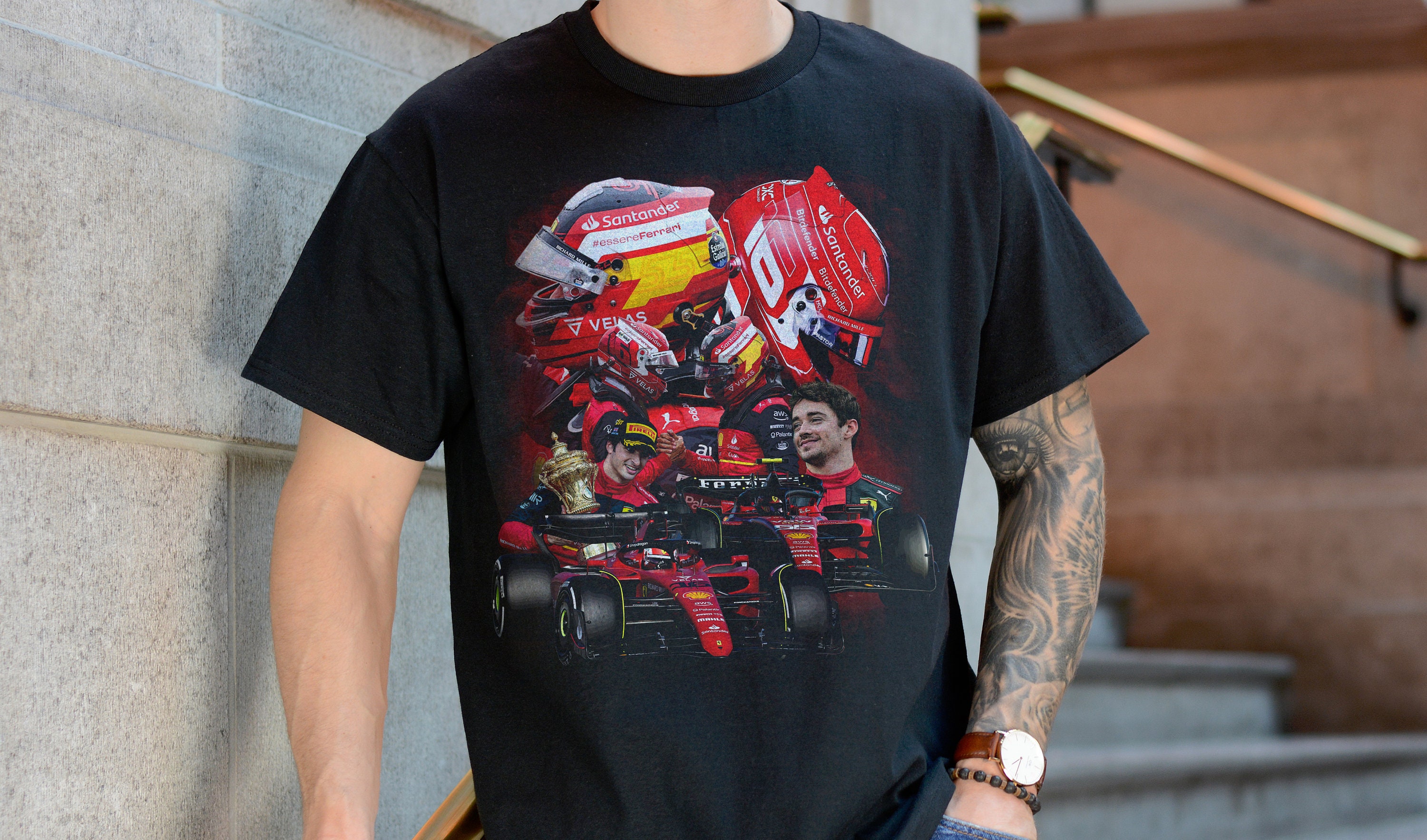 Scuderia Ferrari Formula 1 Racing Graphic T-Shirt, 2023 F1 Racing Shirt,  Motorsport Clothing F1, Charles Leclerc F1, Carlos Sainz F1 T-Shirt