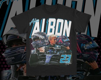 Maglietta Alex Albon, Maglia da corsa grafica Formula 1, Maglietta F1 Alex Albon Merch, Top Albon Alex, Maglietta AA23 Alexander Albon F1, Regali F1 Albon