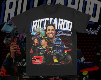 T-shirt de course de Formule 1 Daniel Ricciardo, chemise casque F1 2024, t-shirt Formule 1 Daniel Ricciardo, cadeaux pour fan de Daniel Ricciardo, cadeaux F1