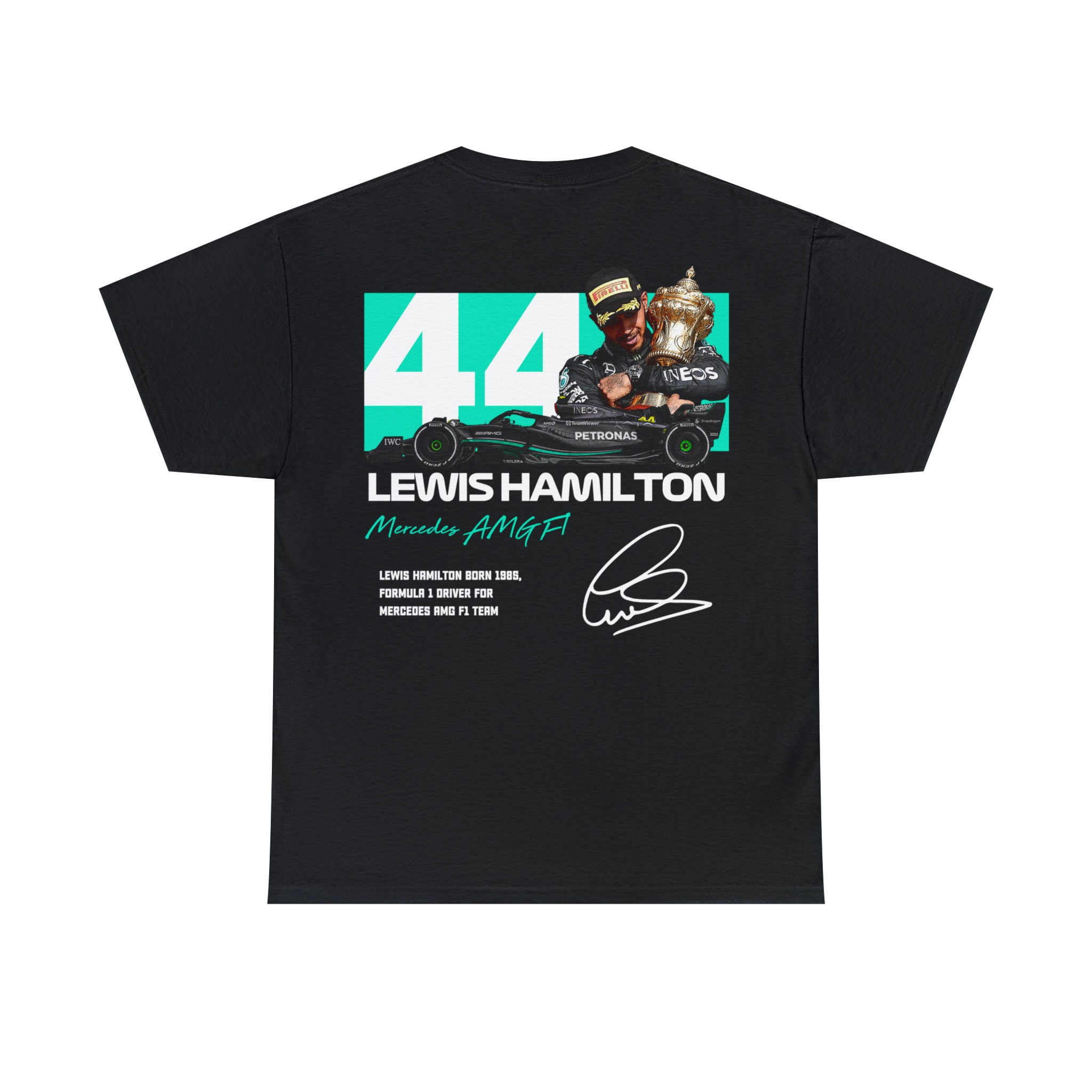 Discover Lewis Hamilton Formula 1 Racing Graphic T-Shirt, 2023 F1 Racing Shirt, Motorsport Clothing F1, Mercedes F1 Bootleg T-Shirt, LH44 Tee