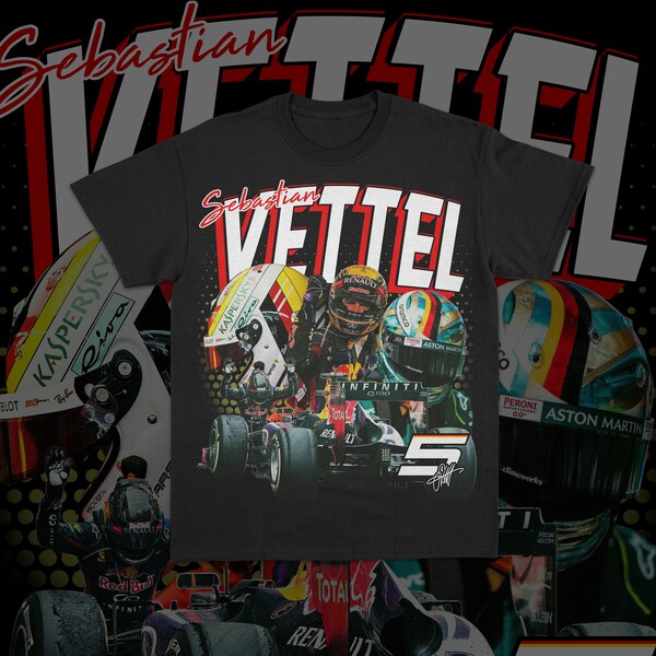 Sebastian Vettel Formula One Racing Vintage 90s Bootleg Unisex Tshirt, Racing Grand Prix F1 Shirt, SV5 Top, Seb Vettel Tee