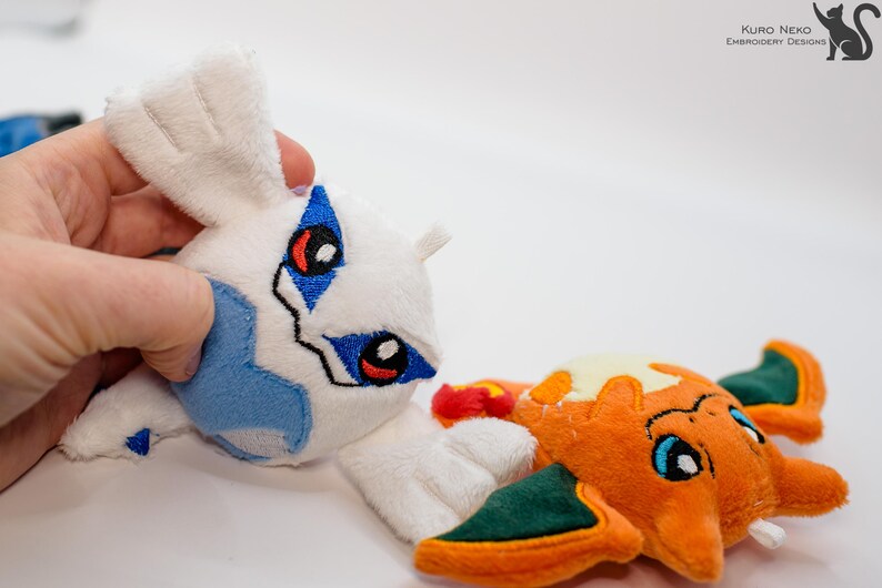 In the Hoop - Digital ITH Plush Pattern | Keychain Squish Dragon Fan ...