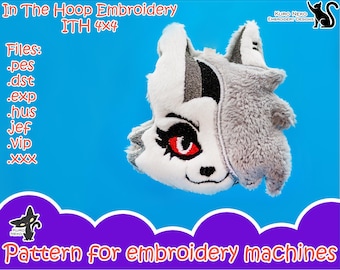 In The Hoop - Digital ITH Plush Pattern | Keychain Chibi Loona | Anime Boss Soft Charm 4x4 Embroidery File Instant Download