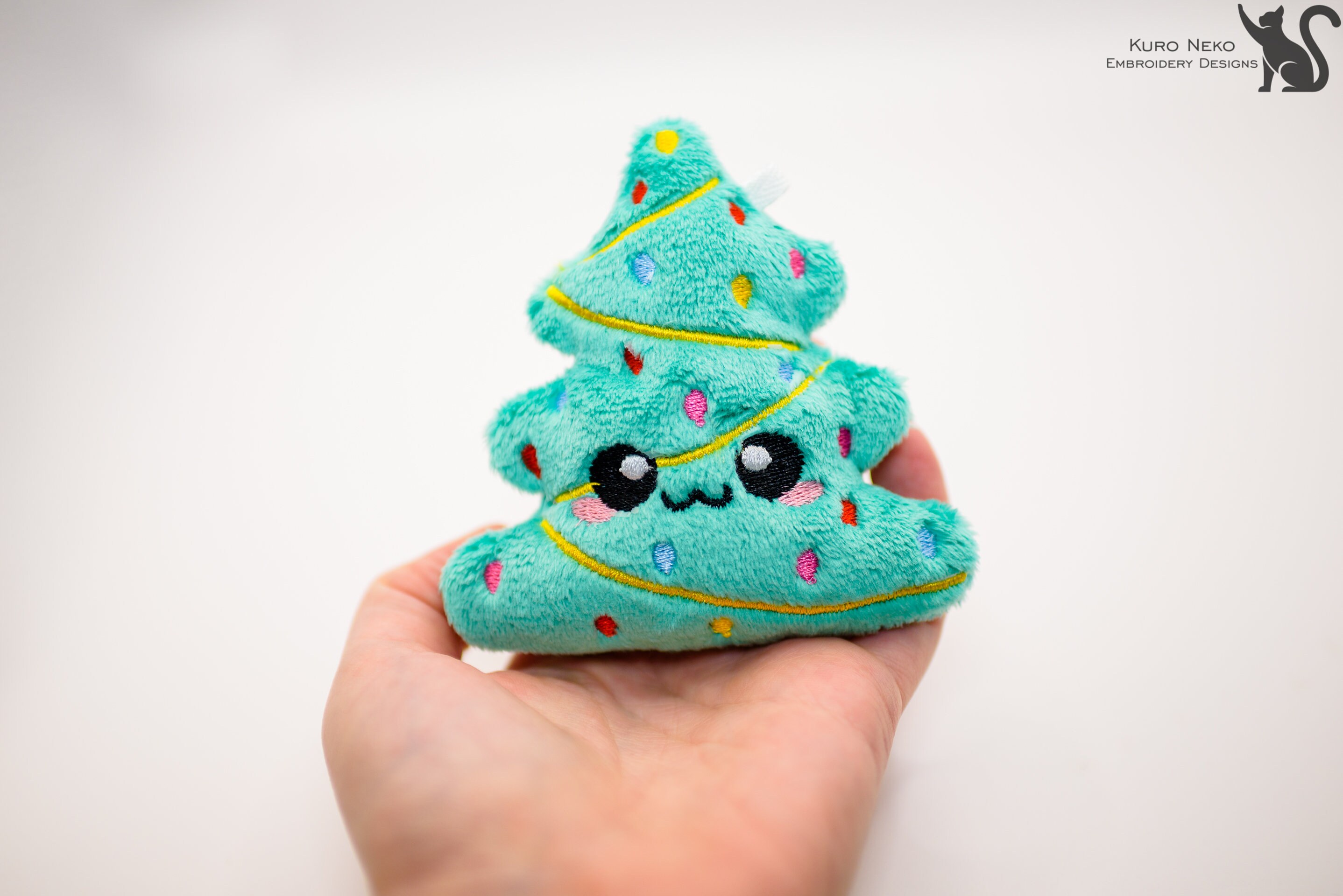 In the Hoop - Digital ITH Plush Pattern | Christmas Tree Keychain ...