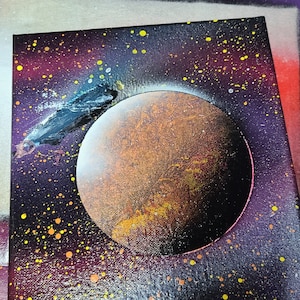 【メーカー公式ショップ】 Black 2 and Etsy - Art Paint Spray Stars a and Planets White アニメ