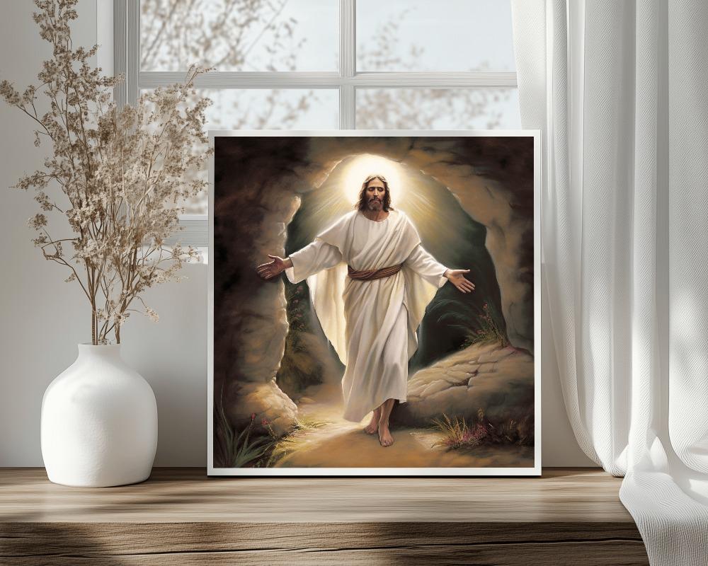 The Resurrected Savior - Resurrection of Jesus Art, Christian Digital ...