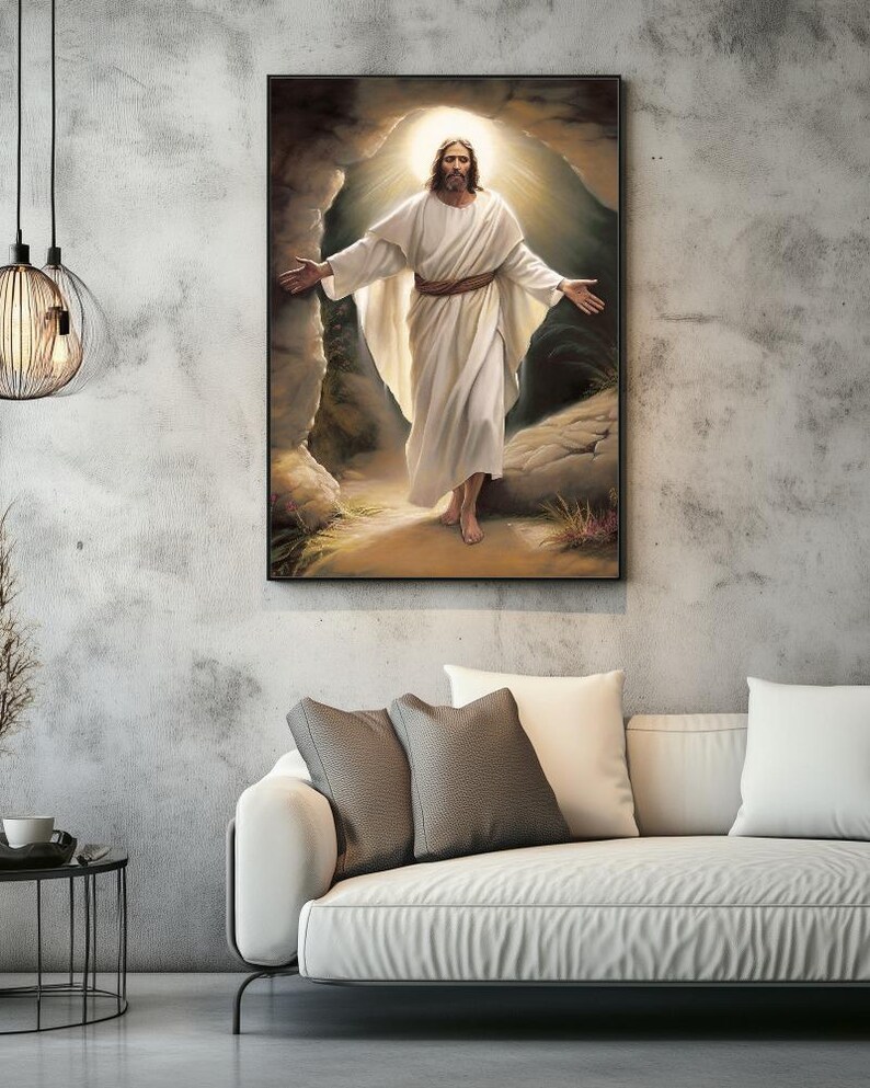 The Resurrected Savior - Resurrection of Jesus Art, Christian Digital ...