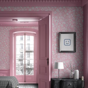 Carta da parati colorata rosa margherita botanica decorazione murale di lusso colore personalizzato floreale rimovibile stacca e attacca o permanente carta da parati tradizionale