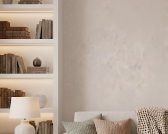 Light Greige Limewash Wallpaper Faux Texture Wall Decor Peel and Stick or Traditional - OPD67