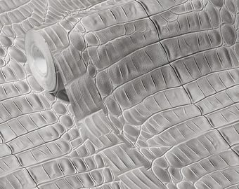 Faux Crocodile Skin Wallpaper: Funky Peel and Stick Decor