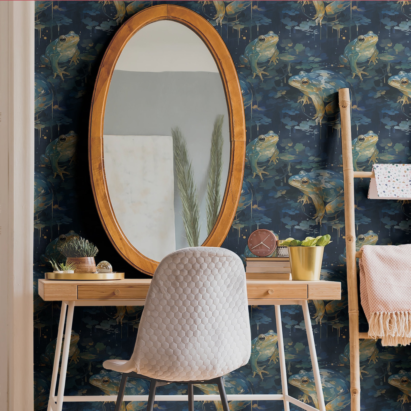 Wallpaper Dreamy Frog Dark Moody Luxury Wall Decor Whimsical - Etsy