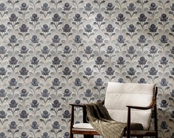 Renter Friendly Wallpaper - Removable Peel and Stick Wallpaper - Luxury Wall Decor - Chinoiserie wallpaper - Unique Retro Wallpaper