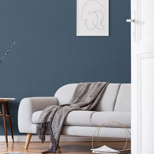 Papier peint Boho côtier délavé à la chaux, papier peint amovible moderne, papier peint ou papier peint traditionnel, décoration murale bleue vintage, papier peint neutre