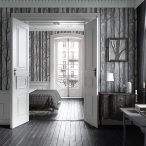 Carta da parati rimovibile Peel and Stick o permanente Carta da parati tradizionale Moody Woodland Cottage Chic Carta da parati per pareti Interior Design Decor