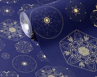 Wallpaper Removable Peel and Stick or Permanent Traditional Wallpaper Fun Celestial Star Map Wall Decor Preppy Dark Blue Funky Wall Mural