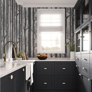 Carta da parati rimovibile Peel and Stick o permanente Carta da parati tradizionale Moody Woodland Cottage Chic Carta da parati per pareti Interior Design Decor