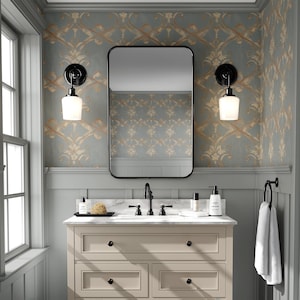 Wallpaper Removable Peel and Stick or Permanent Traditional Wallpaper Victorian Vintage Damask Wall Decor Home Decor Wall Art Room Decor