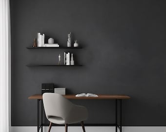 Midnight Black Wallpaper Dark Limewash Wall Decor Peel and Stick or Traditional - OPD77