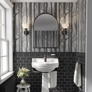 Carta da parati rimovibile Peel and Stick o permanente Carta da parati tradizionale Moody Woodland Cottage Chic Carta da parati per pareti Interior Design Decor