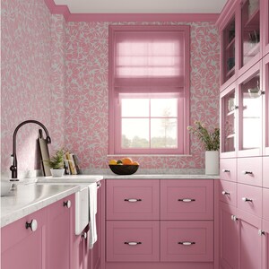 Carta da parati colorata rosa margherita botanica decorazione murale di lusso colore personalizzato floreale rimovibile stacca e attacca o permanente carta da parati tradizionale