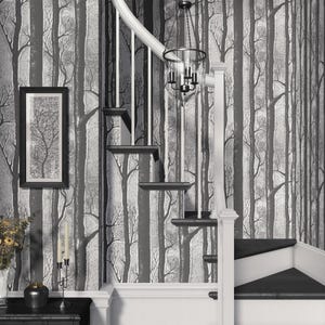 Carta da parati rimovibile Peel and Stick o permanente Carta da parati tradizionale Moody Woodland Cottage Chic Carta da parati per pareti Interior Design Decor