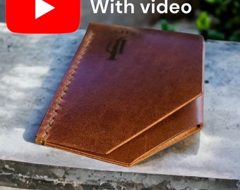 Minimalist leather wallet template