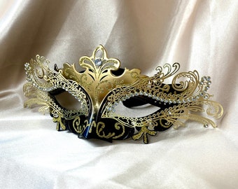 Luxury Masquerade Mask, Rhinestone Mask, Mardi Gras Venetian Masks, for Party, Halloween, Christmas