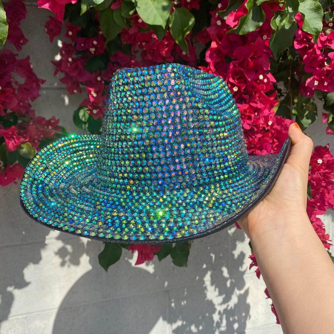 Rhinestone Fringe Cowboy Hat "lucky" Los Angeles Cowgirl Birthdays