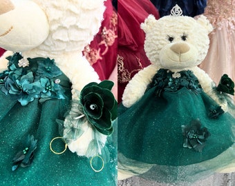 what is a paper dress Personalized Bear Quinceañera 15 Dress