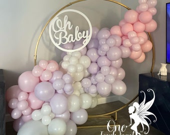 Kits de decoración para baby shower OH para niños y niñas, letrero para fiesta de baby shower OH y kit de arco de guirnalda de globos