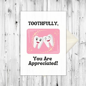 Toothly, du bist geschätzt! Danke, Dankeskarte, Wertschätzung des Personals, bester Zahnarzt, bester Zahnhygieniker, bestes Geschenk für Zahnarzthelfer