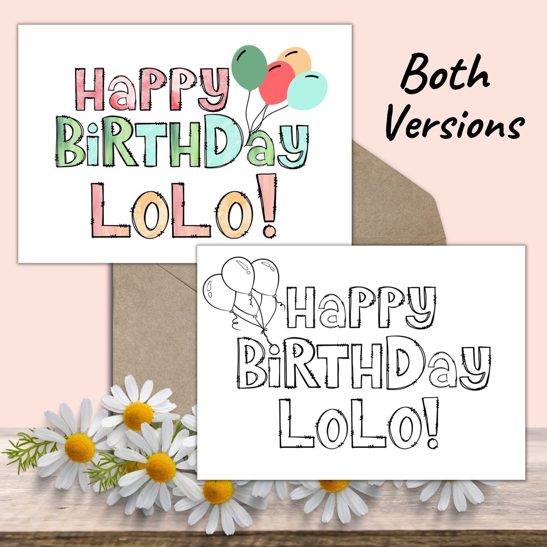 Happy Birthday Lolo, Grandpa in Tagalog, Filipino Birthday Card, Gift