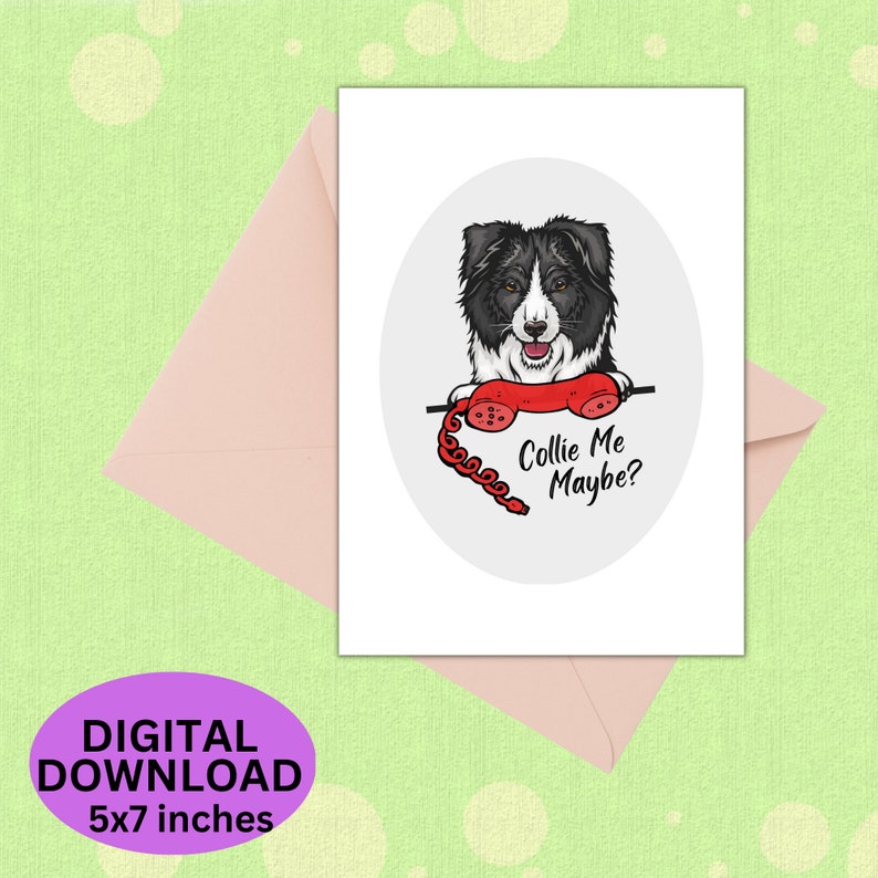 Printable Blank Note Card for Any Occasion. Funny Dog Puns, Call Me ...