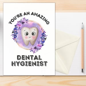 Você é um higienista dental incrível, presente para higienista dental, cartão de agradecimento, feliz semana do higienista dental, agradecimento ao higienista dental