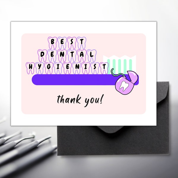 Dental Hygienist Appreciation Card Etsy