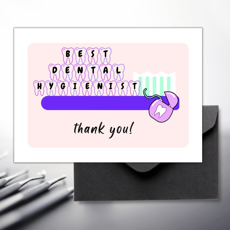 Printable Appreciation Card, Dental Hygienist Week, Thank You Card for
