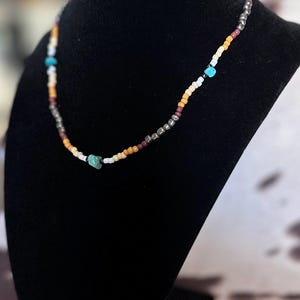 Handgemachte Perlen Choker: Western Cowgirl Türkis Halskette